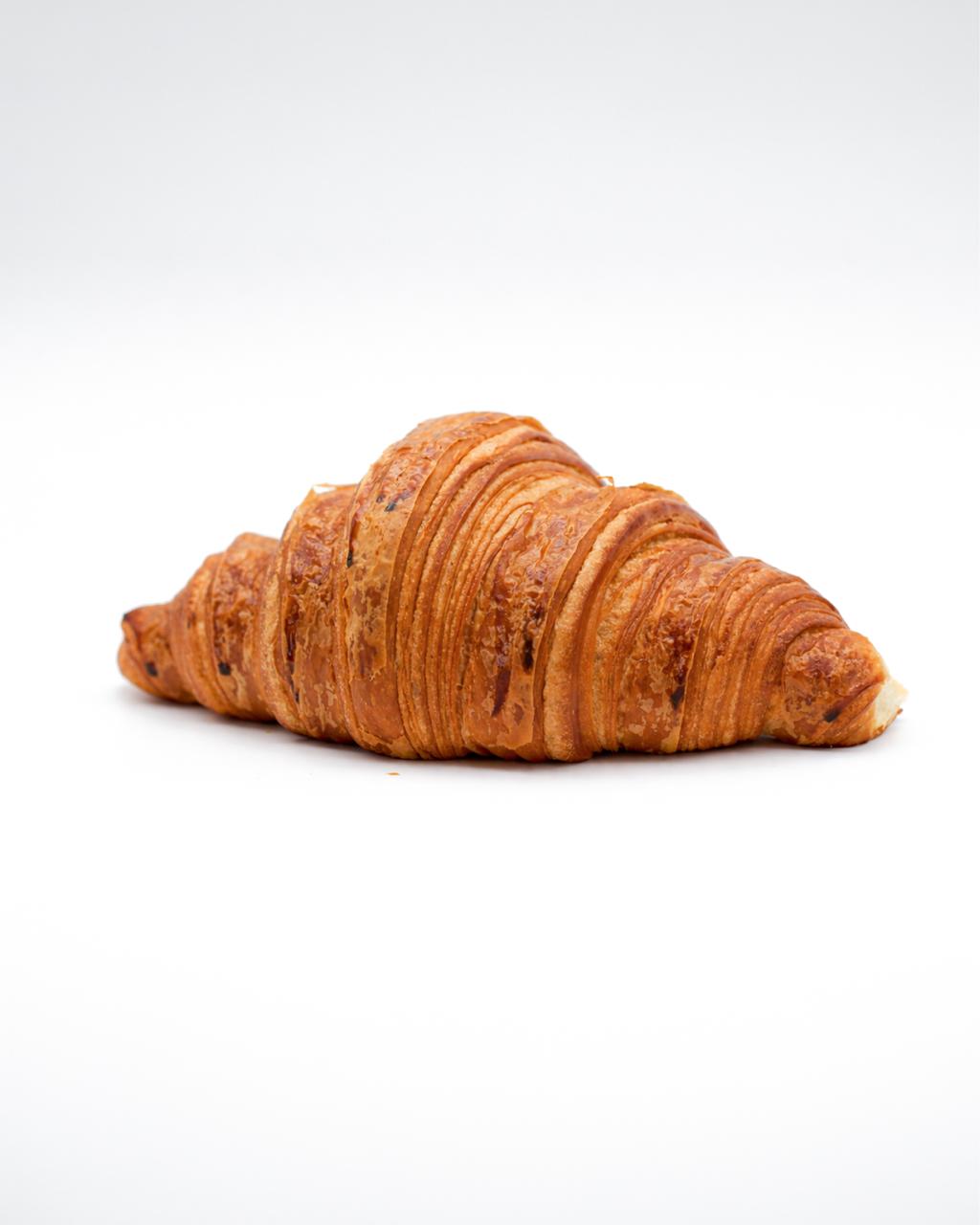 Butter croissant, side view